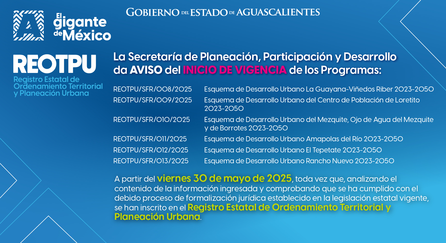 Aviso Vigencia
