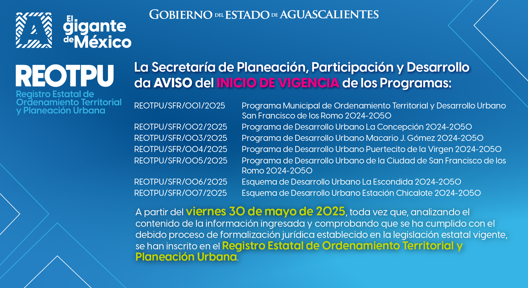 Aviso Vigencia